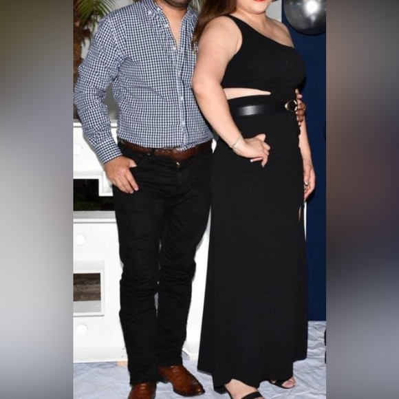 One-Shoulder Cutout Gown - Picture 2 of 2